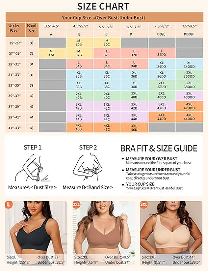 Velora Intimates  Wireless Bra for Women with Adjustable Fit