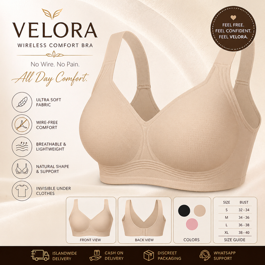 Velora Intimates  Wireless Bra for Women with Adjustable Fit